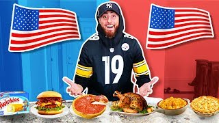 I Only Ate AMERICAN Foods For 24 Hours! *FOOD CHALLENGE*