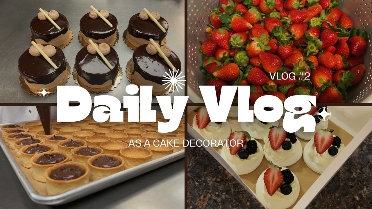 A Day as a Cake Decorator | Bakery Life | Mini Pavlova ✨