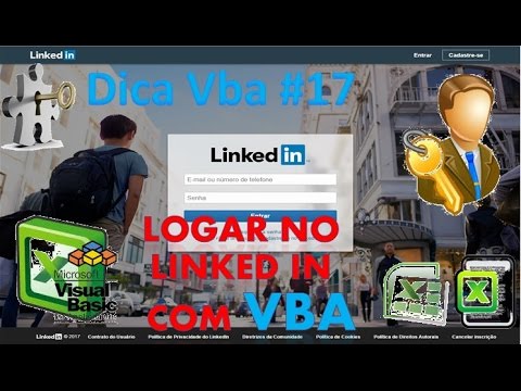 Como Logar no Linked in com VBA if then excel vba