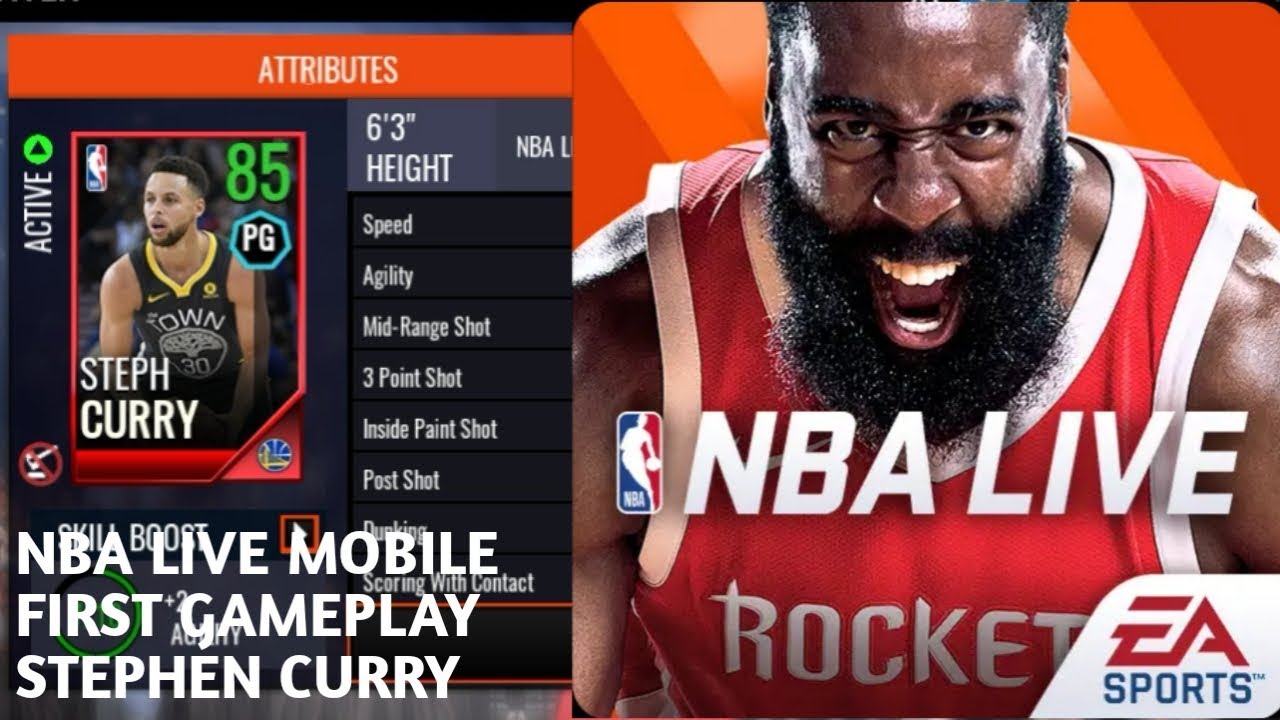 NBA LIVE MOBILE | FIRST GAMEPLAY (USING STEPHEN CURRY)