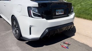 Installing Ikon Motorsports rear spats on my 14-16 Scion TC