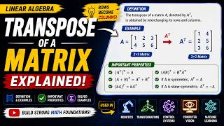 Linear Algebra | Transpose of Matrices| Robotics
