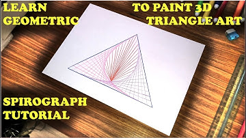 LEARN TO PAINT 3D GEOMETRIC TRIANGLE ART | SPIROGRAPH TUTORIAL