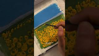 Easy Abstract Acrylic Sunflower Step-By-Step Tutorial For Beginners | @MontMarteArt Painting Ideas