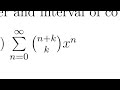 Radius of convergence of a binomial series