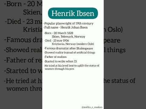 वीडियो: क्या हेनरिक इब्सन नारीवादी थीं?