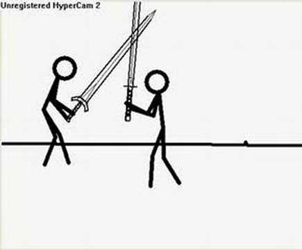 the crazy sword fight pivot animation