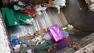 Trash Truck Smash And Pack Hopper View, Hd View Clear audio