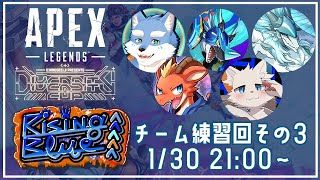 【APEXLEGENDS】DC_APEXチーム03【Rising Blue】猛特訓会！！その3【月海塩/オーベリア/雪牙ライト/ラルフ/旅猫シロ】