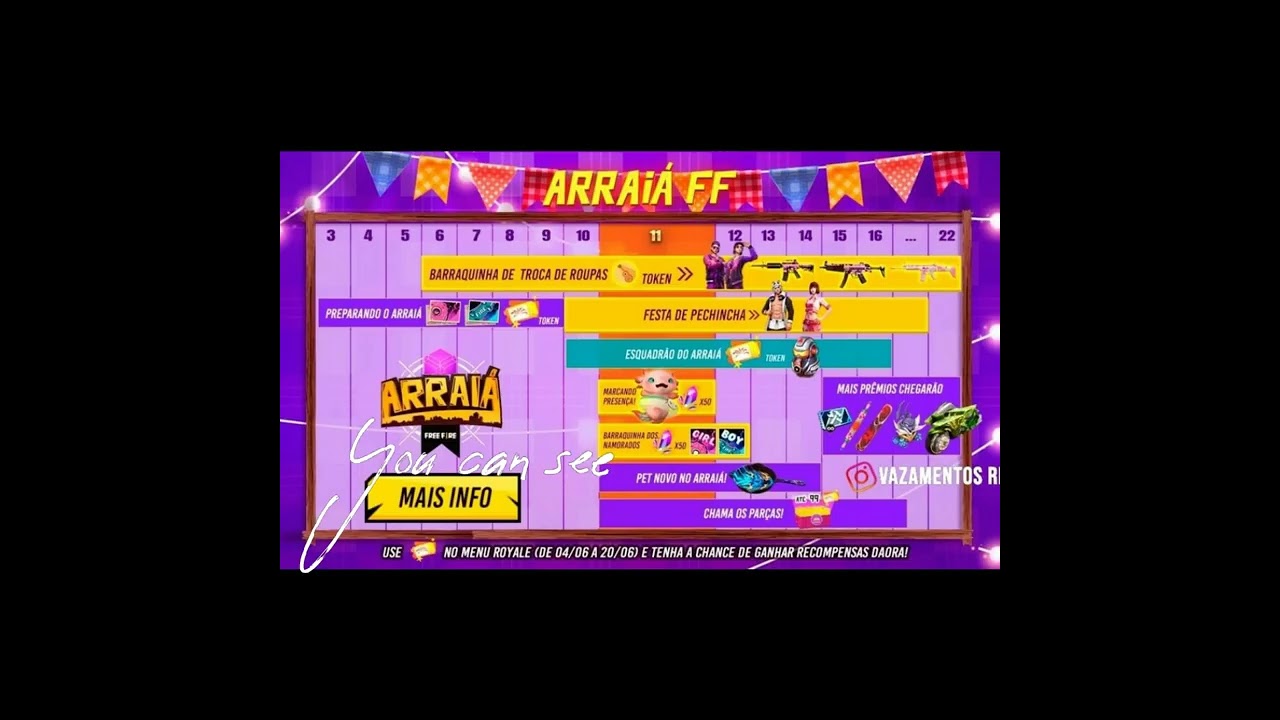 Free Fire 5th anniversary calendar