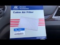 Cabin / Pollen filter change DM Hyundai Santa Fe XL LWB