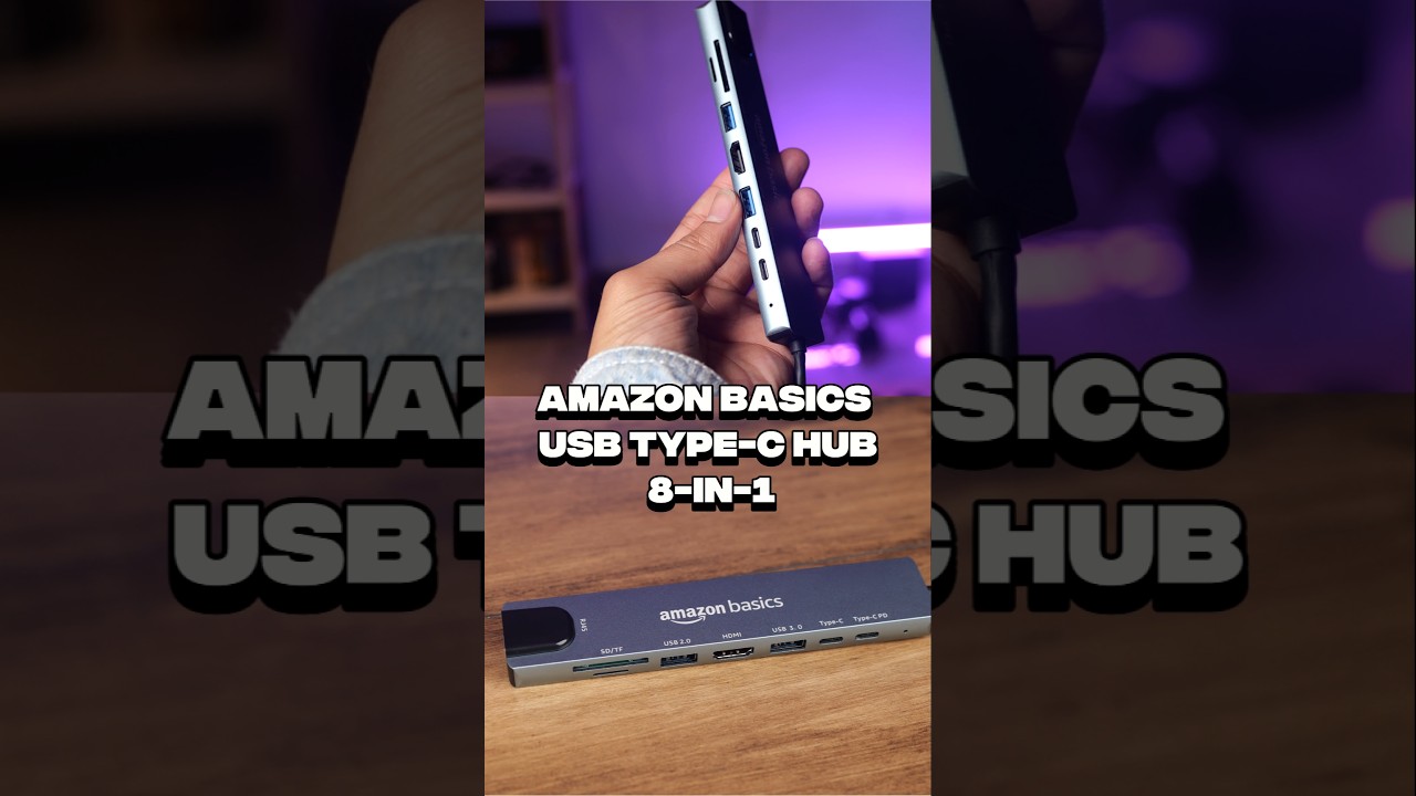 Affordable USB Type-C Hub for Laptop & Mac — Amazon Basics 8-in-1 Review