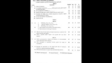 Question Paper | Introduction to Electronics and Communication Engineering | VTU | 1St Sem Eng