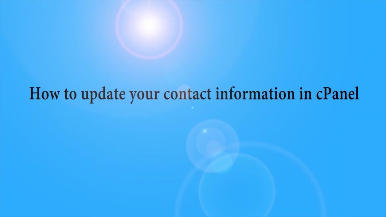 How To Update Your Contact Information In CPanel With Choice 1 Hosting how-to-update-your-contact-information-in-cpanel-with-choice-1-hosting