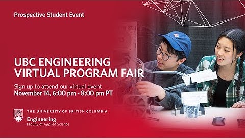 UBC Engineering Virtual Program Fair Welcome