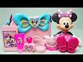 2 Minutes Satisfying with Unboxing Disney Minnie Mouse Purse Makeup Set ASMR #121 (No Music)
