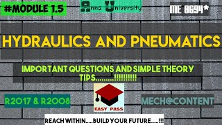 #module 1.5 | ME 8694 Hydraulics and Pneumatics R2017 | Unit 1 | Basic hydraulic flow #module 1.5 | ME 8694 Hydraulics and Pneumatics R2017 | Unit 1 | Basic hydraulic flow