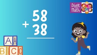 Adding 2-Digit Numbers With Regrouping Double-Digit Addition Elementary Math