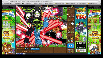 Bloons Monkey City: Late Game Contested Territory on Tutorial Map.  (DDT Eradicator :))