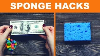 9 Simple But Useful Sponge Hacks And Tricks! | A+ hacks