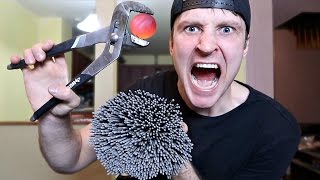 1000 DEGREE METAL BALL vs 1000+ SPARKLERS (EXTREME DANGER) EXPLOSION?