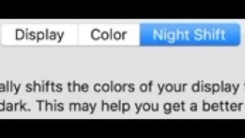 How to Setup Night Shift on macOS 10.12.4