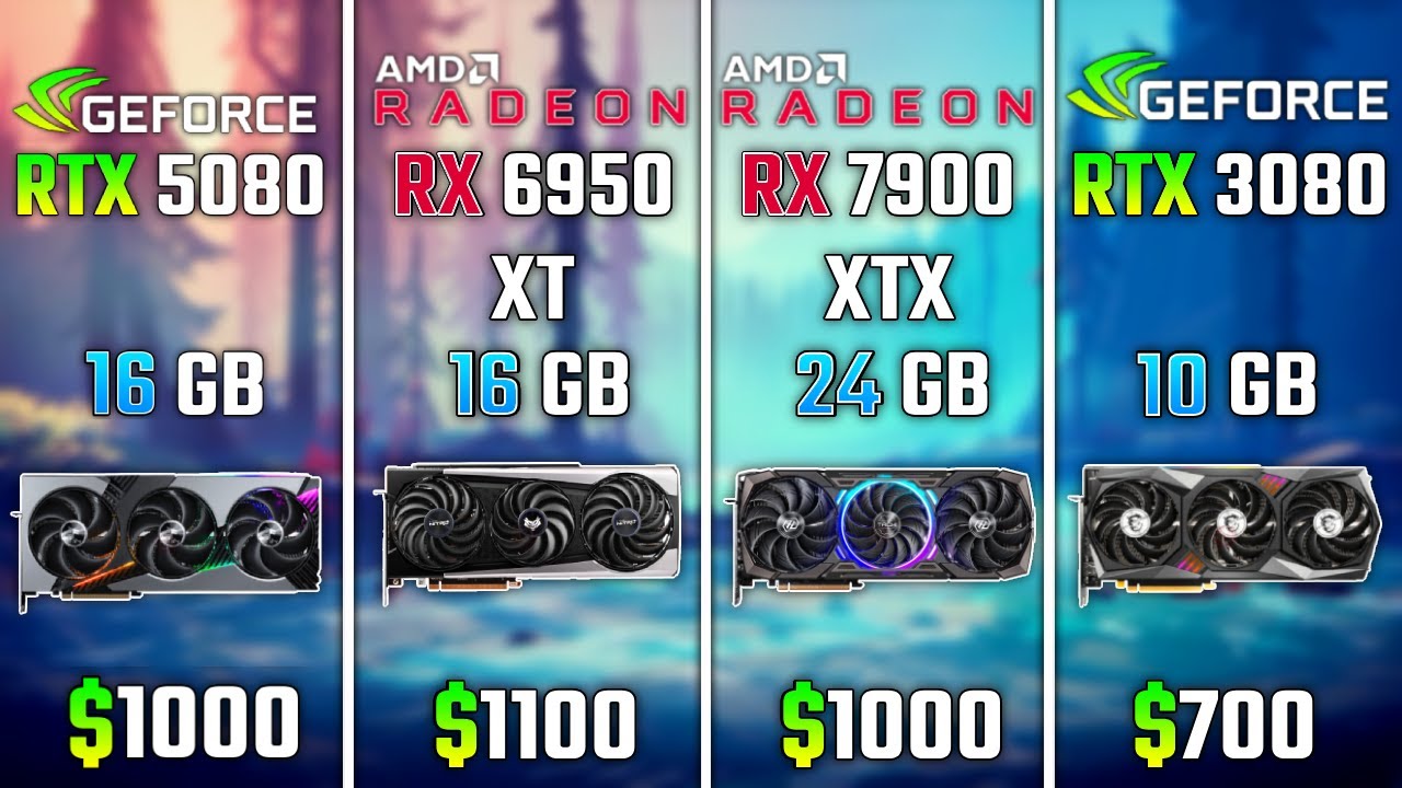 RTX 5080 vs RX 6950 XT vs RX 7900 XTX vs RTX 3080 | Test in 6 Games