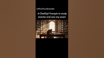 6 ChatGPT prompts to study smarter and ace any exam #prompt #chatgpt