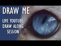 Learn To Draw a Cat's Eye in COLORED PENCIL | LIVE SESSION