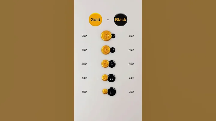 Gold + Black Color Mixing 🌈😍 #colormixing #paintmixing #colors #artvideo #art #colorshades #shorts