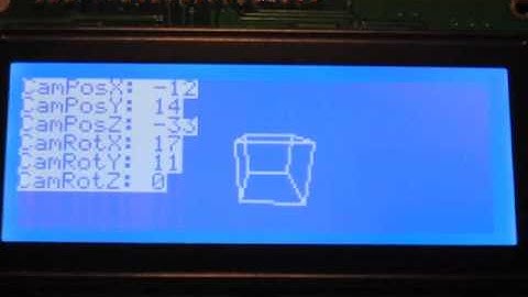 Arduino: 3D projection for gLCD