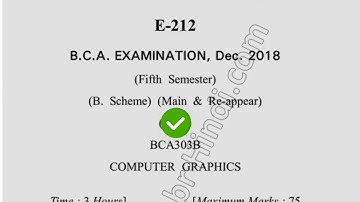2018 Dcrust BCA 5th Sem Computer Graphics Question Paper