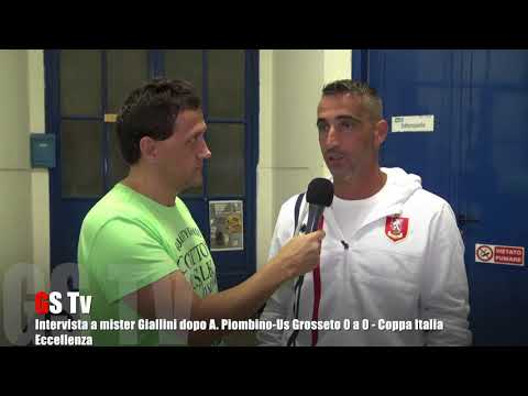 Gs Tv - intervista a mister Giallini dopo Piombino-Grosseto 0 a 0