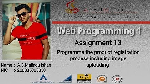 Programme the product registration | Web project | Task 13 | 1st Year | Java Institute