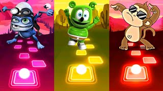 Tiles Hop  Crazy Frog  VS Gummy Bear VS Dance Monkey