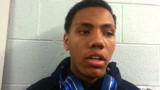Javon Pickett talks about Lancers' SWC win over Belleville West on Tuesday.