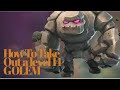 How to take out a level 14 golem with a condition blocker/defense and 2 towers #clashroyale #golem