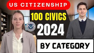 US Citizenship Interview 2024 | 100 Civics Test Questions and Answers By Category - N400 Interview