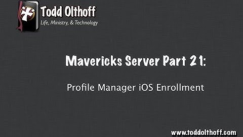 Mavericks Server Part 21: Profile Manager iOS Enrollment