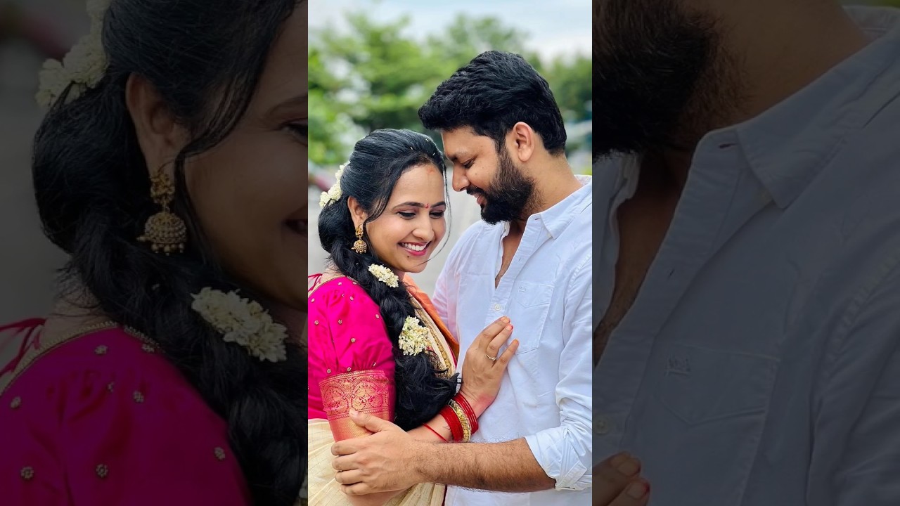 Anchor Lasya Manjunath With Her Husband Recent Beautiful Pictures 