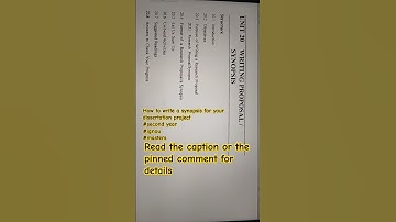 How to write the synopsis for your dissertation project? #synopsis #dissertation #ignou #maedu #fyp