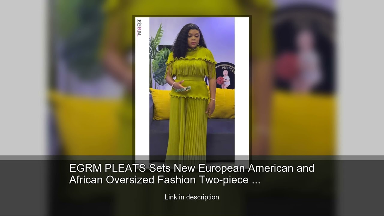 EGRM PLEATS Sets New European American and African Oversized Fashion Two-piece Set Fringed Top