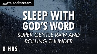 Bible Verses with Rain for Sleep and Meditation - NO MUSIC (MALE VOICE)