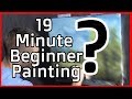 Perfect Beginner Painting * 19 Minute Landscape Painting *