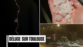 Orage à Toulouse : les images des éclairs, des grêlons et des pluies diluviennes