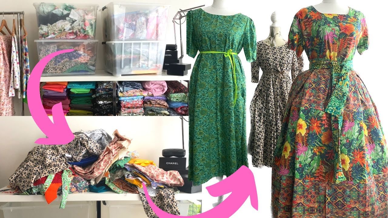 Sewing Vlog 👗 Fabric Stash KonMari & Finishing UFOs