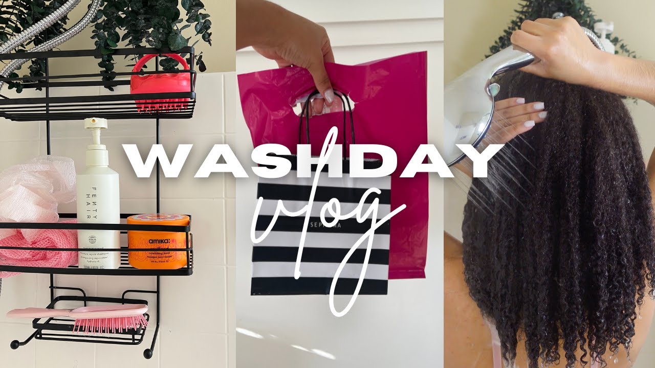 washday vlog #3 | haircare shopping +  trying new hair mask
