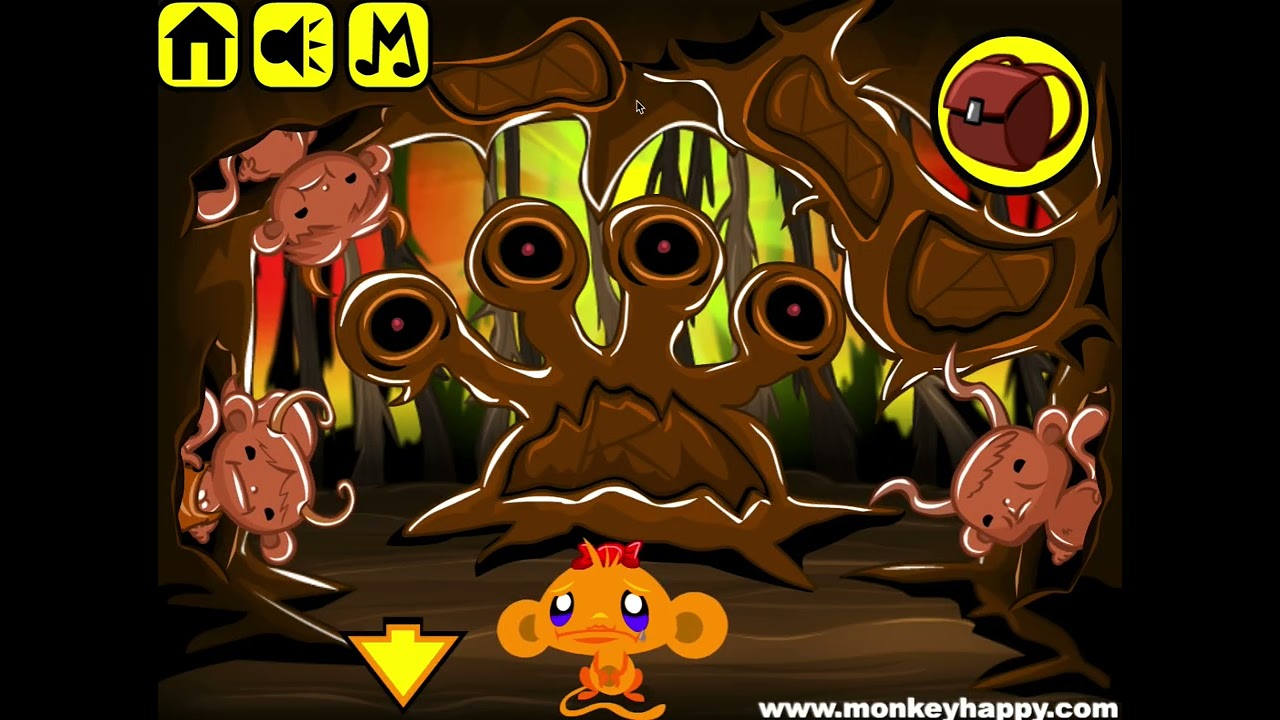 Monkey GO Happy Stage  697 - A boy finds out there is a world inside of his TV Happy NEW YEAR theme