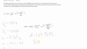 Annuities#2 - Determining monthly payment