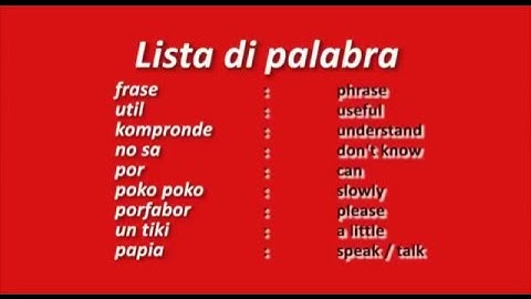 Learn Papiamento - Lesson #9 - Useful phrases